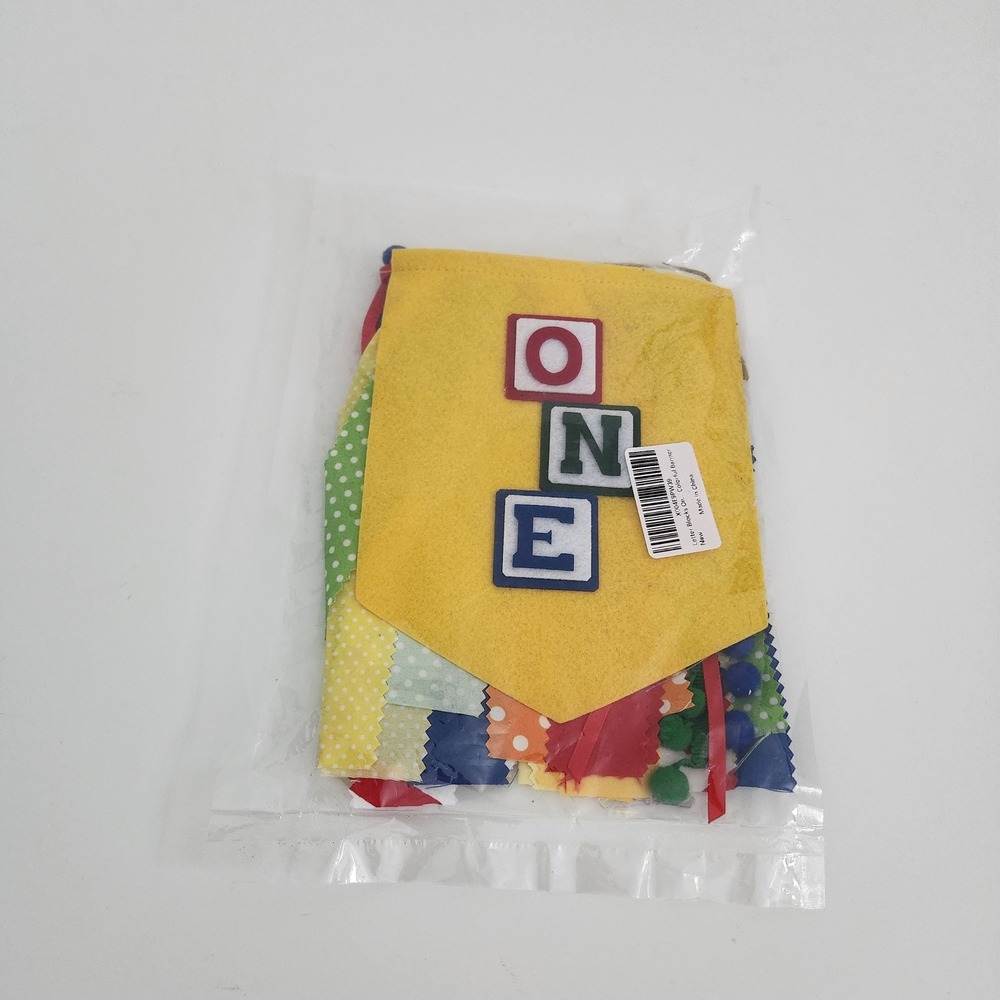 First Birthday One Letter Blocks Colorful Fabric Pennant High Chair Banner New
